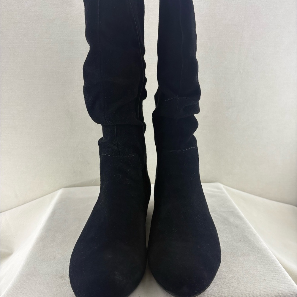 ARRAY Dixie Black suede Slouch Mid-Calf Heel Boot… - image 4